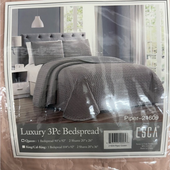 NWT ESCA Light Pink Quilt Set - Picture 4 of 4